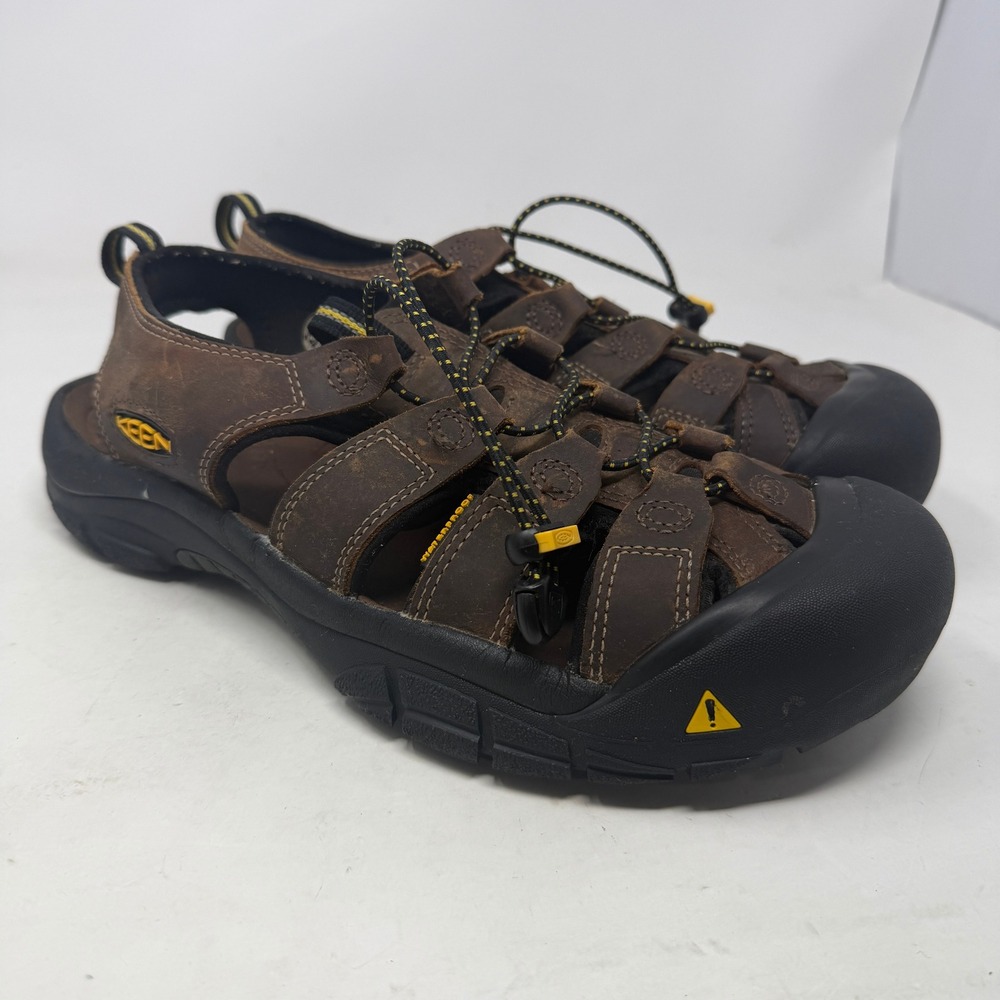 KEEN Sandals Mens 12 Newport Premium Brown Leather Waterproof EUC